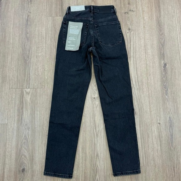 Everlane The Curvy Cheeky Straight Jean Washed Black 23R - Picture 4 of 6